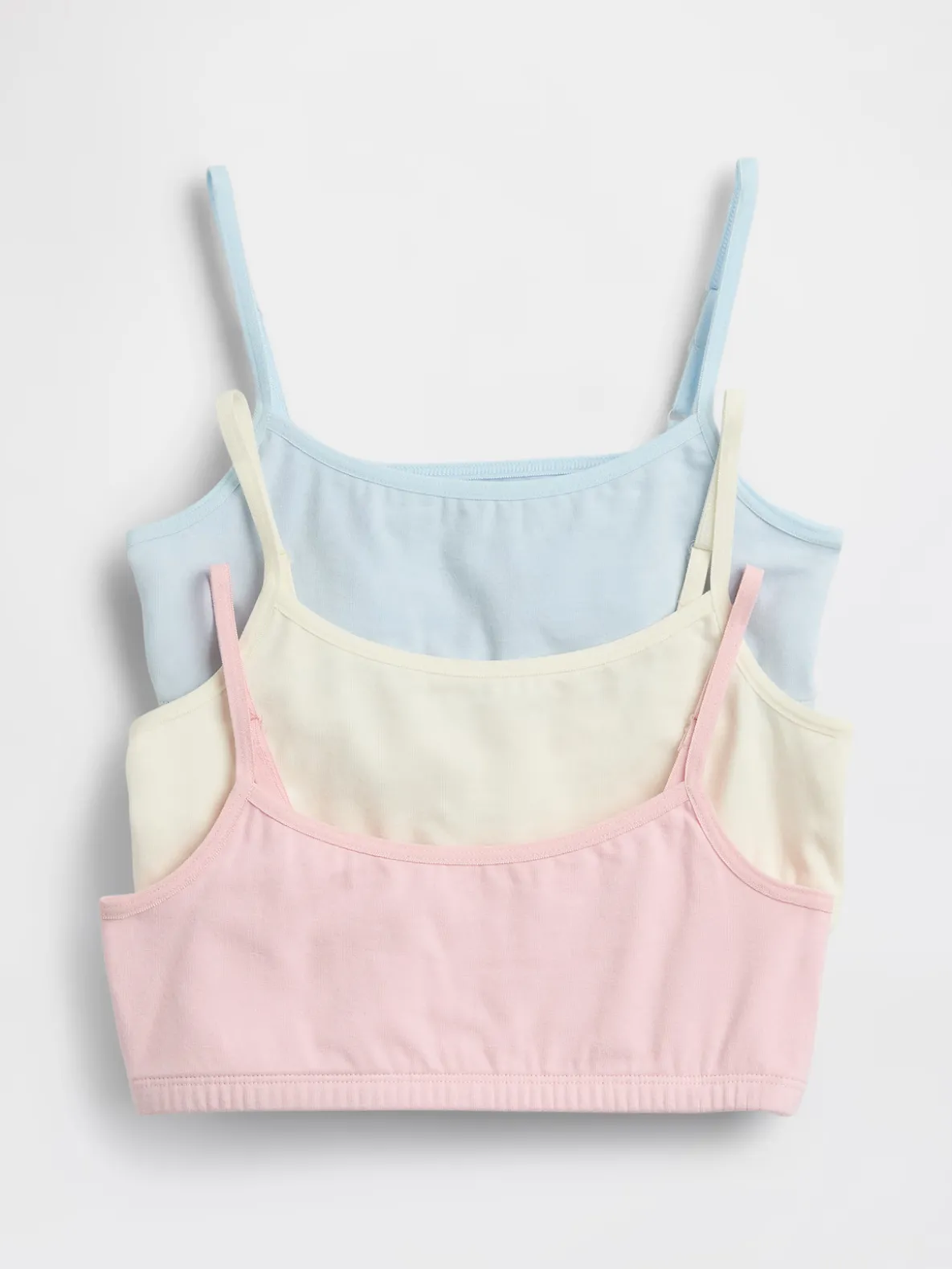 Kids Organic Stretch Cotton Basic Bra (3-Pack)