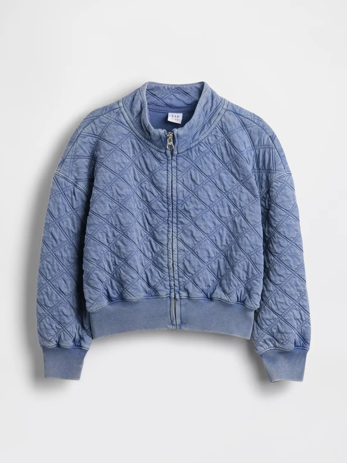 Kids Oversized Quilted Zip Jacket