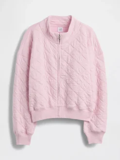 Kids Oversized Quilted Zip Jacket