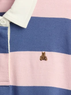 Kids Oversized Rugby Stripe Polo Shirt