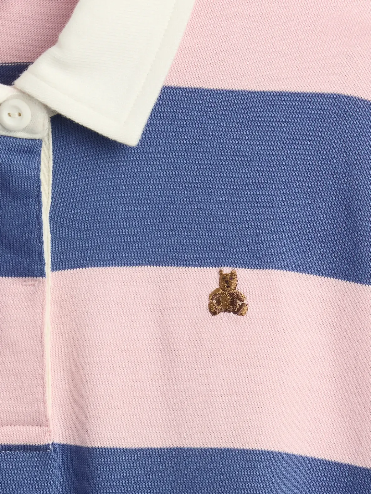Kids Oversized Rugby Stripe Polo Shirt