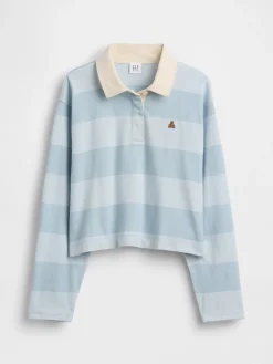 Kids Oversized Rugby Stripe Polo Shirt