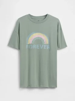 Kids Oversized Tunic Graphic T-Shirt