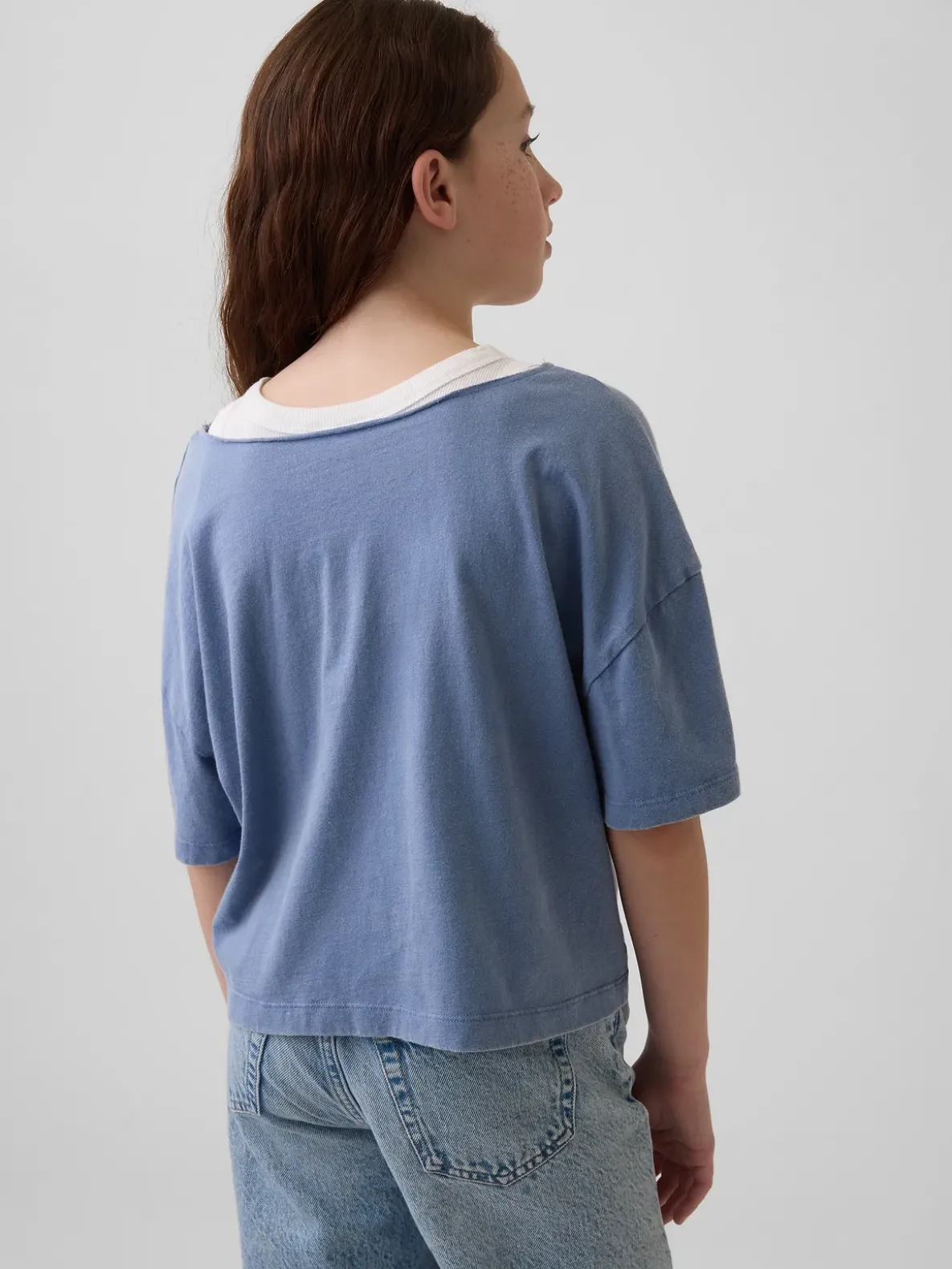 Kids Oversized Wide-Neck T-Shirt
