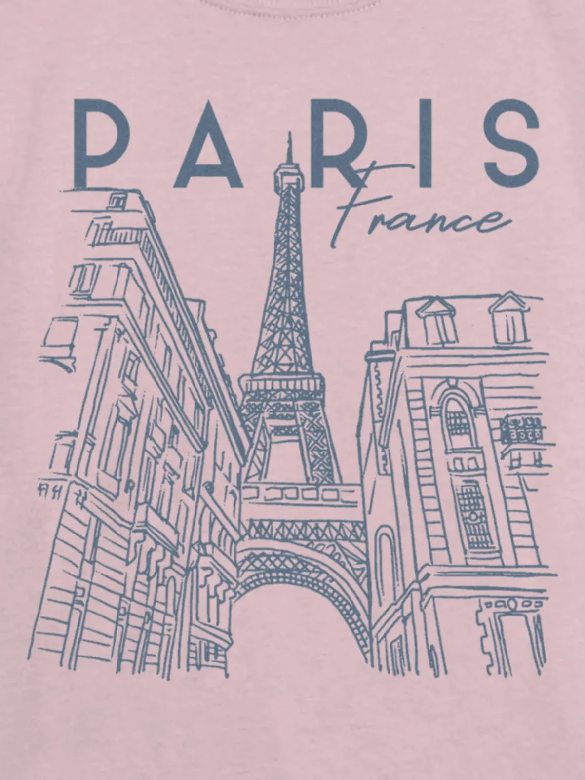 Kids Paris Line Art Graphic T-Shirt