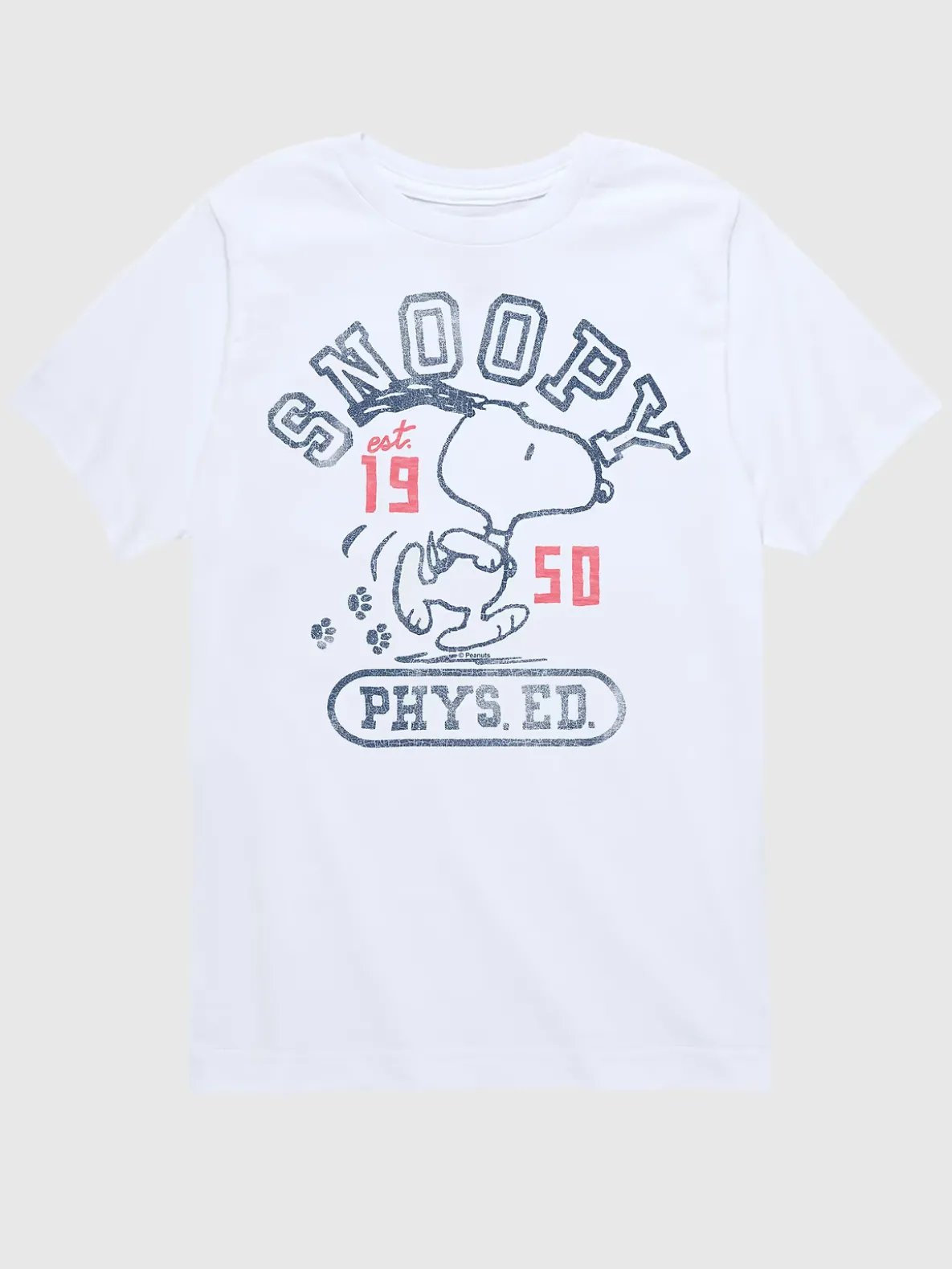 Kids Peanuts Snoopy Phys Ed Short Sleeve T-Shirt