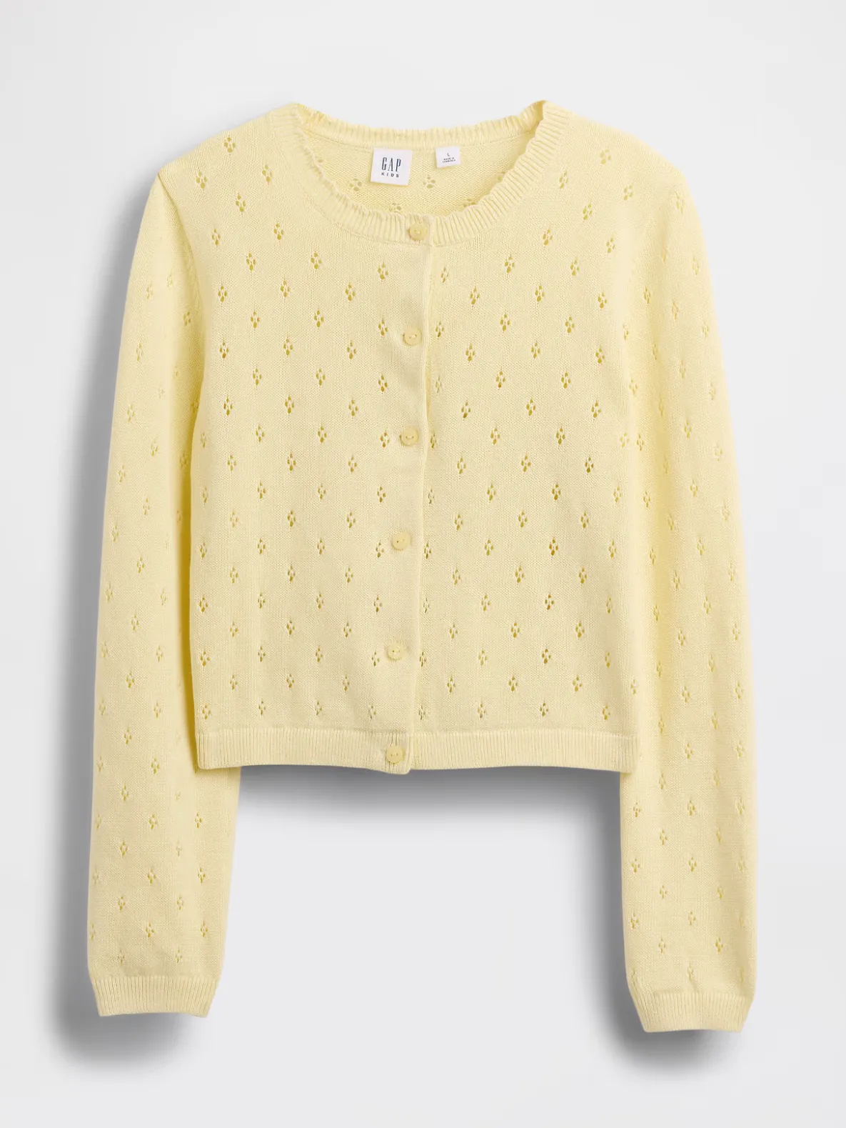 Kids Pointelle Cardigan Sweater