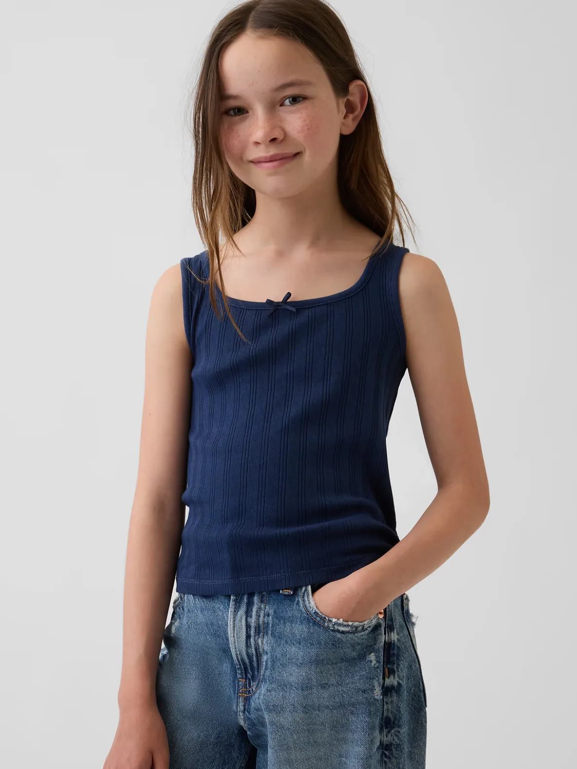 Kids Pointelle Tank Top