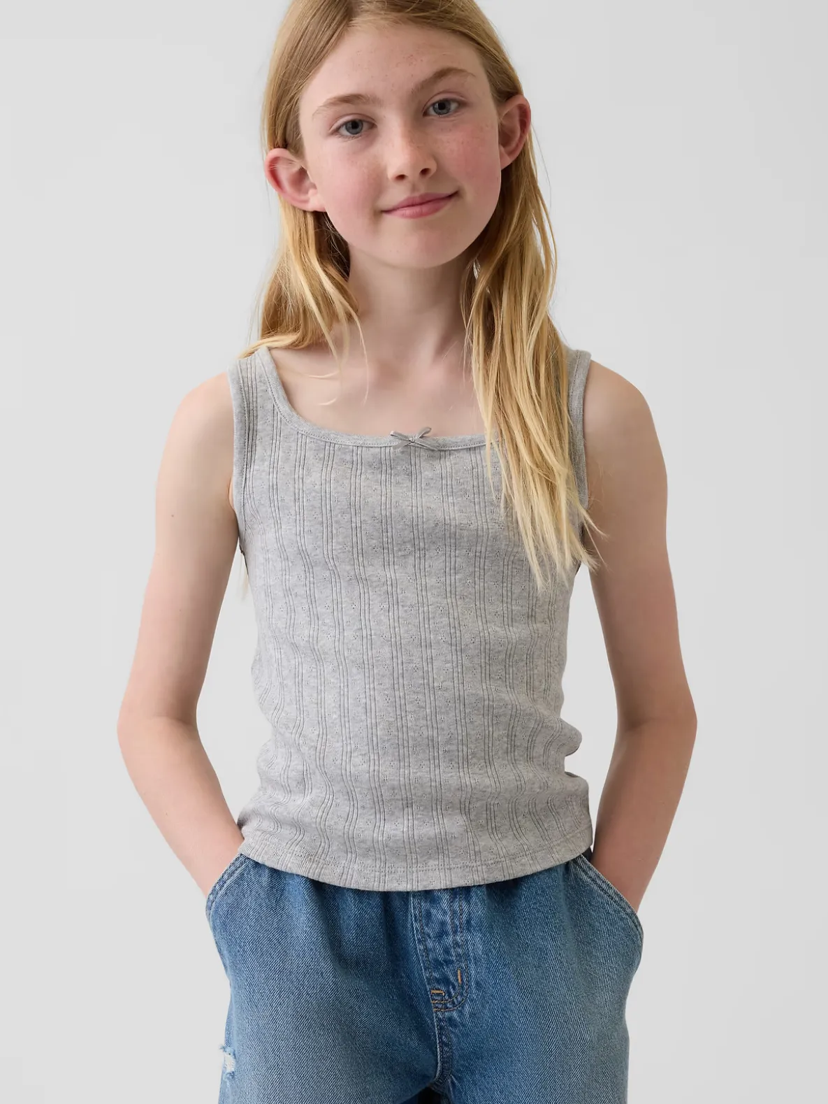 Kids Pointelle Tank Top