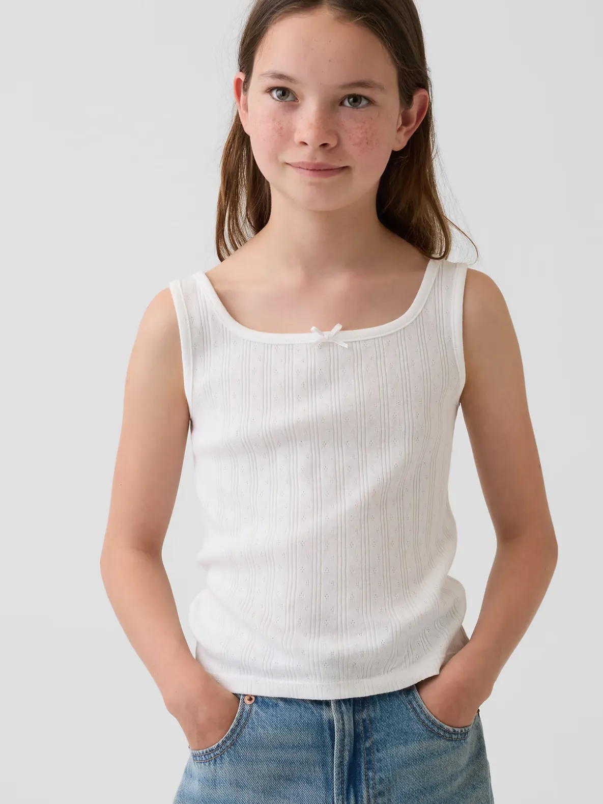 Kids Pointelle Tank Top
