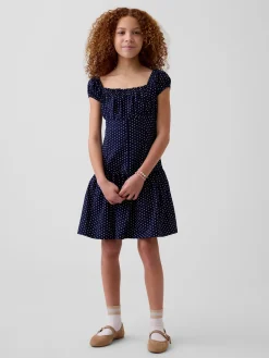 Kids Polka Dot Drop-Waist Dress