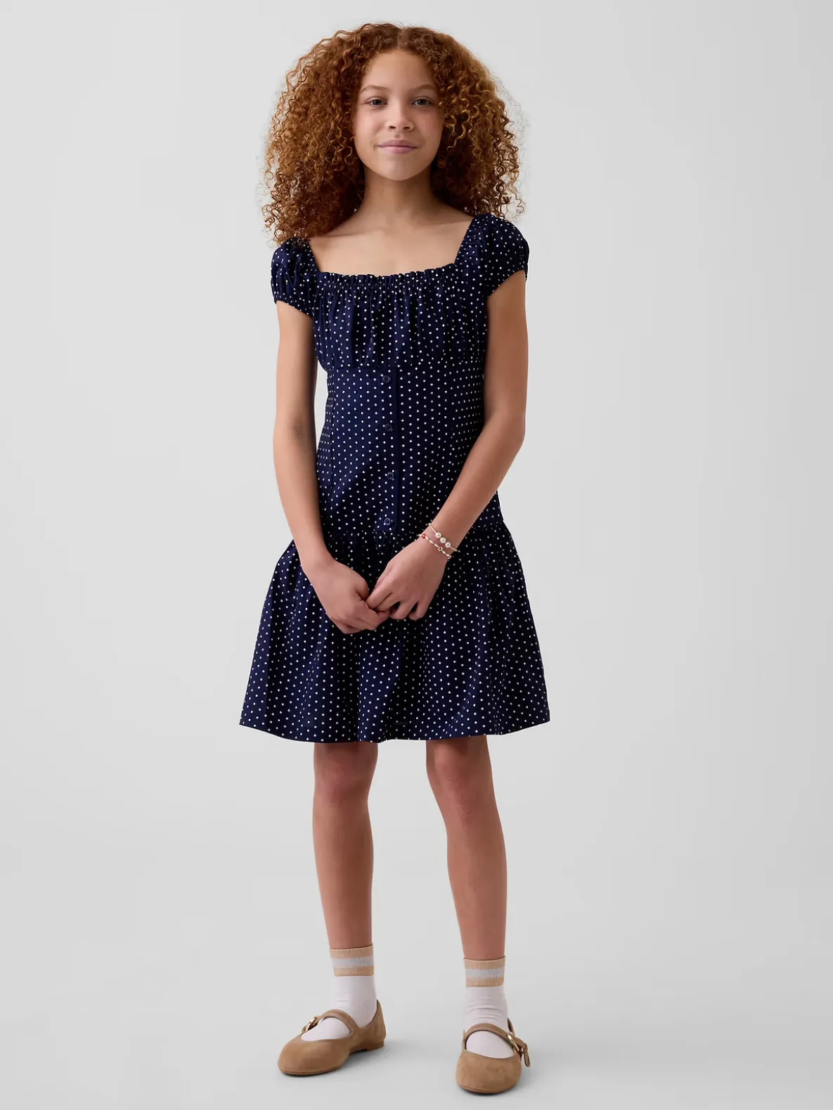 Kids Polka Dot Drop-Waist Dress