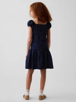 Kids Polka Dot Drop-Waist Dress
