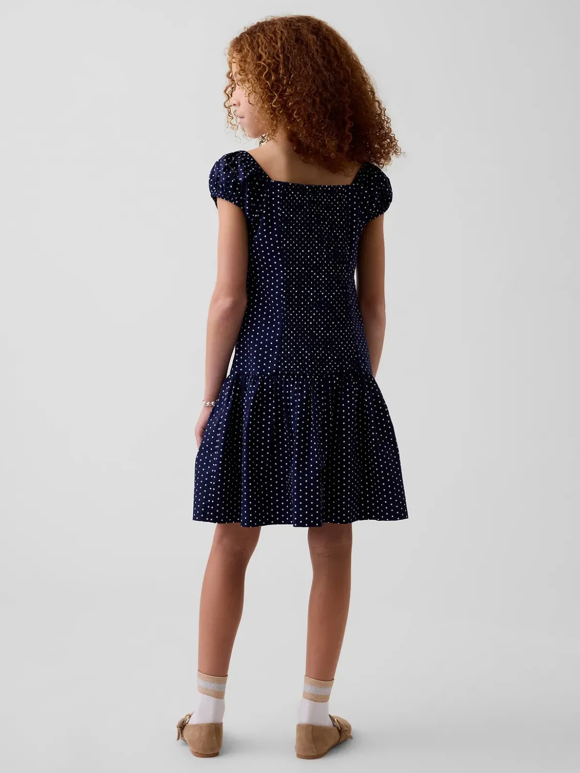Kids Polka Dot Drop-Waist Dress