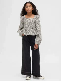 Kids Poplin Peplum Top