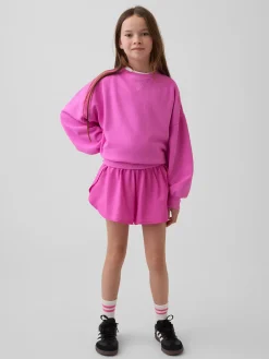 Kids Quick-Dry Butterfly-Hem Run Shorts
