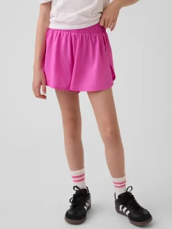 Kids Quick-Dry Butterfly-Hem Run Shorts