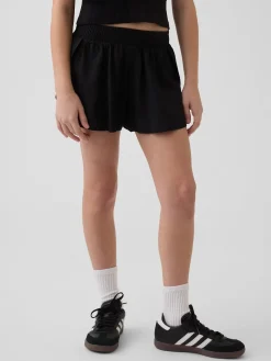 Kids Quick-Dry Butterfly-Hem Run Shorts