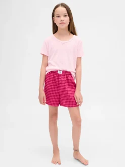 Kids Recycled Flannel PJ Boxer Shorts