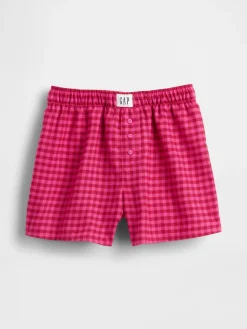 Kids Recycled Flannel PJ Boxer Shorts