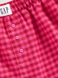 Kids Recycled Flannel PJ Boxer Shorts