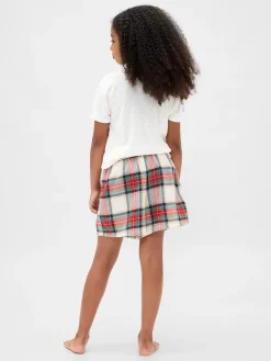 Kids Recycled Flannel PJ Boxer Shorts