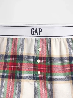 Kids Recycled Flannel PJ Boxer Shorts