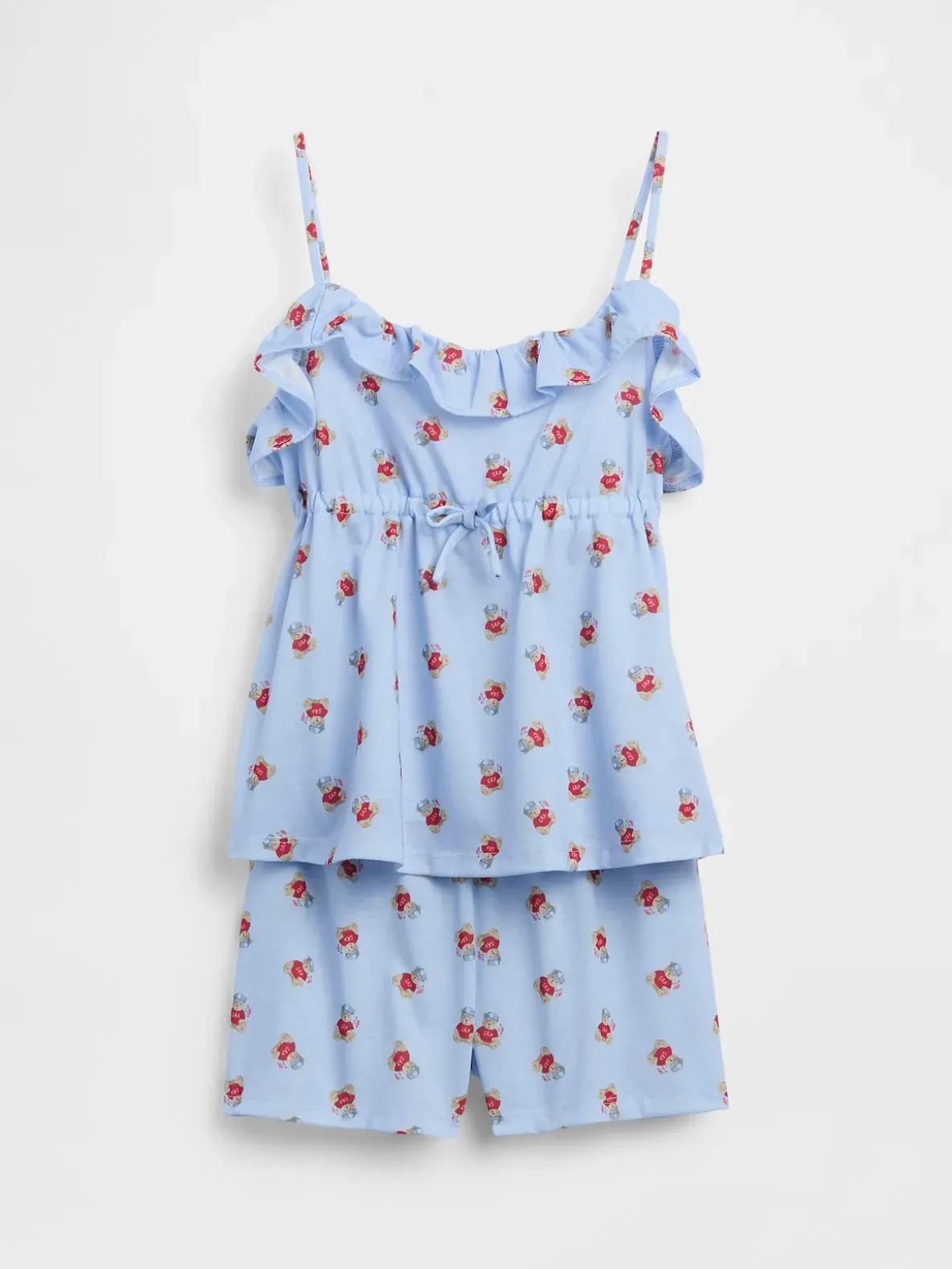 Kids Recycled PJ Ruffle Cami Short Set