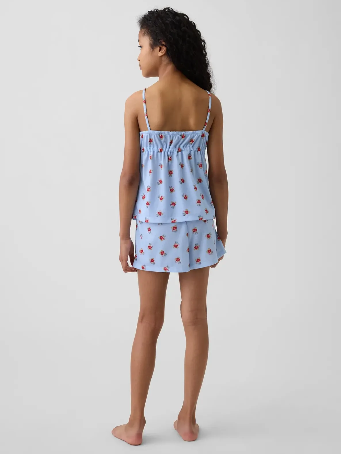 Kids Recycled PJ Ruffle Cami Short Set