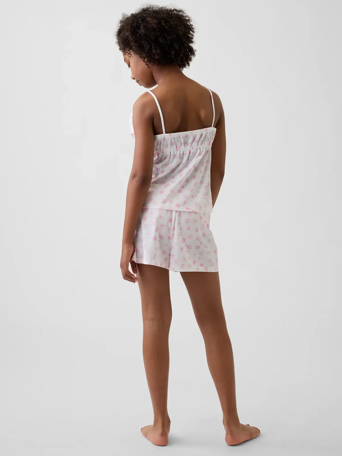 Kids Recycled PJ Ruffle Cami Short Set