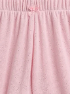 Kids Recycled Pointelle PJ Shorts