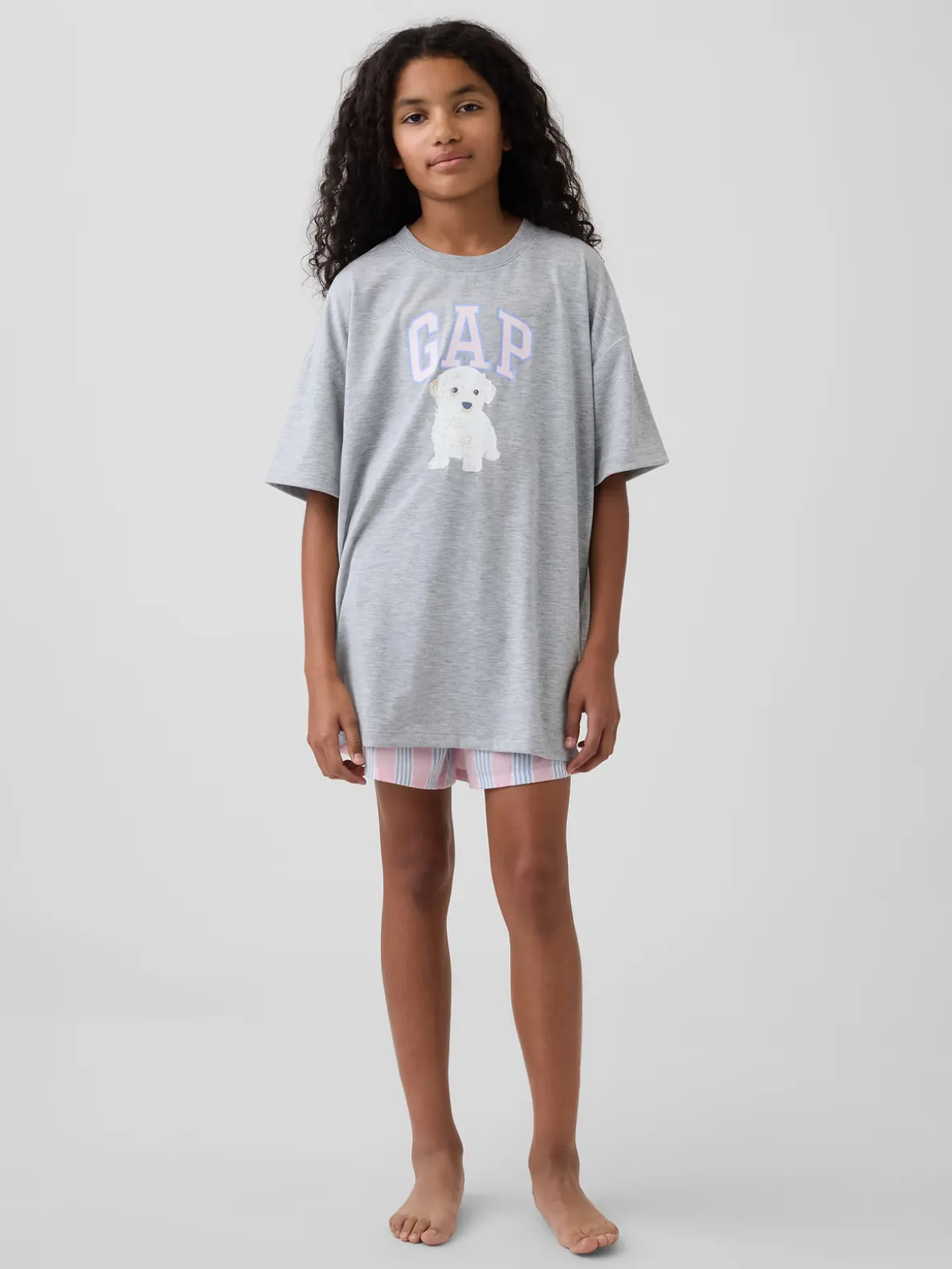 Kids Recycled Poplin PJ Boxer Shorts
