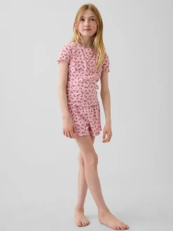 Kids Recycled Rib PJ Short Set