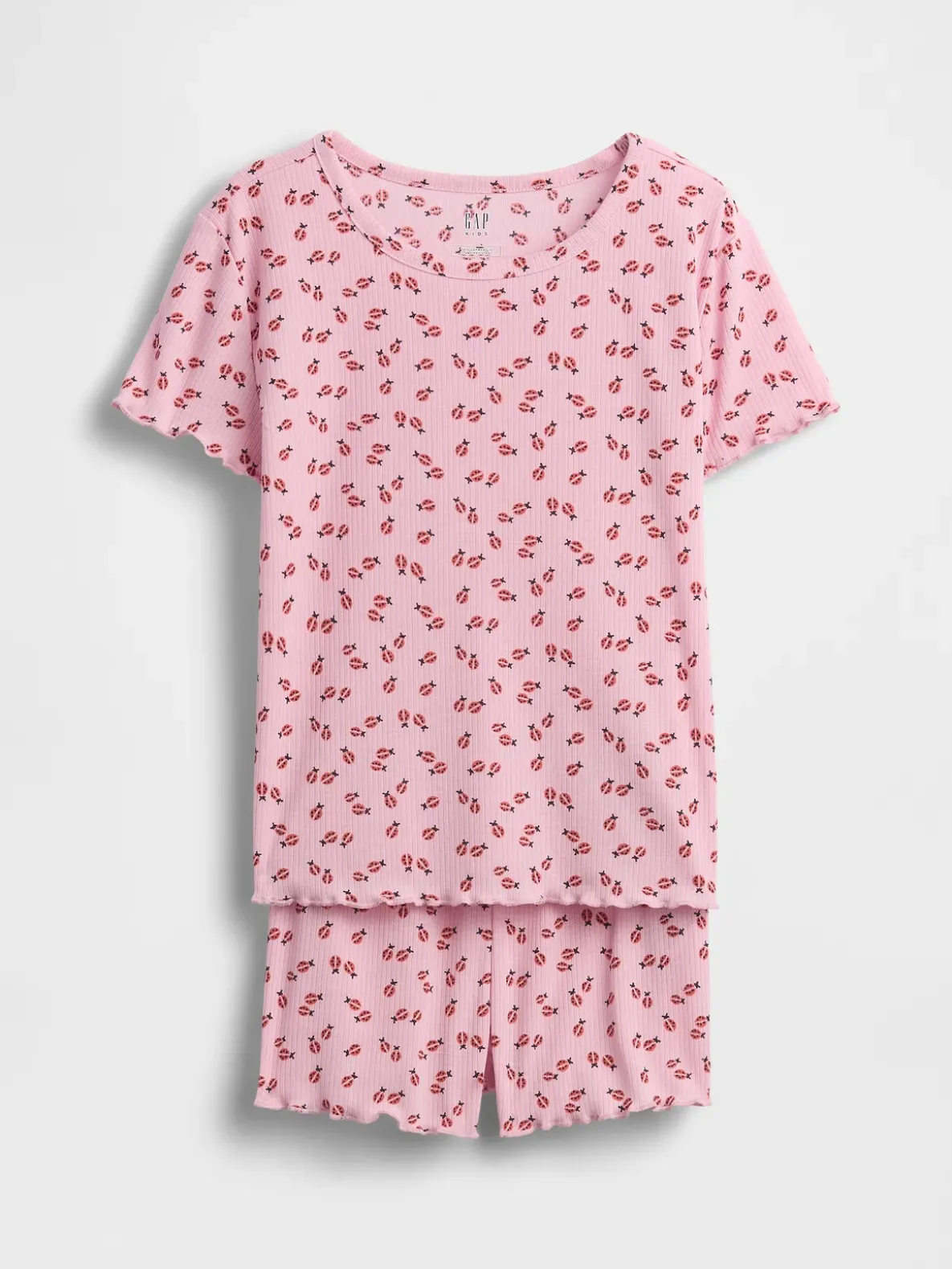 Kids Recycled Rib PJ Short Set