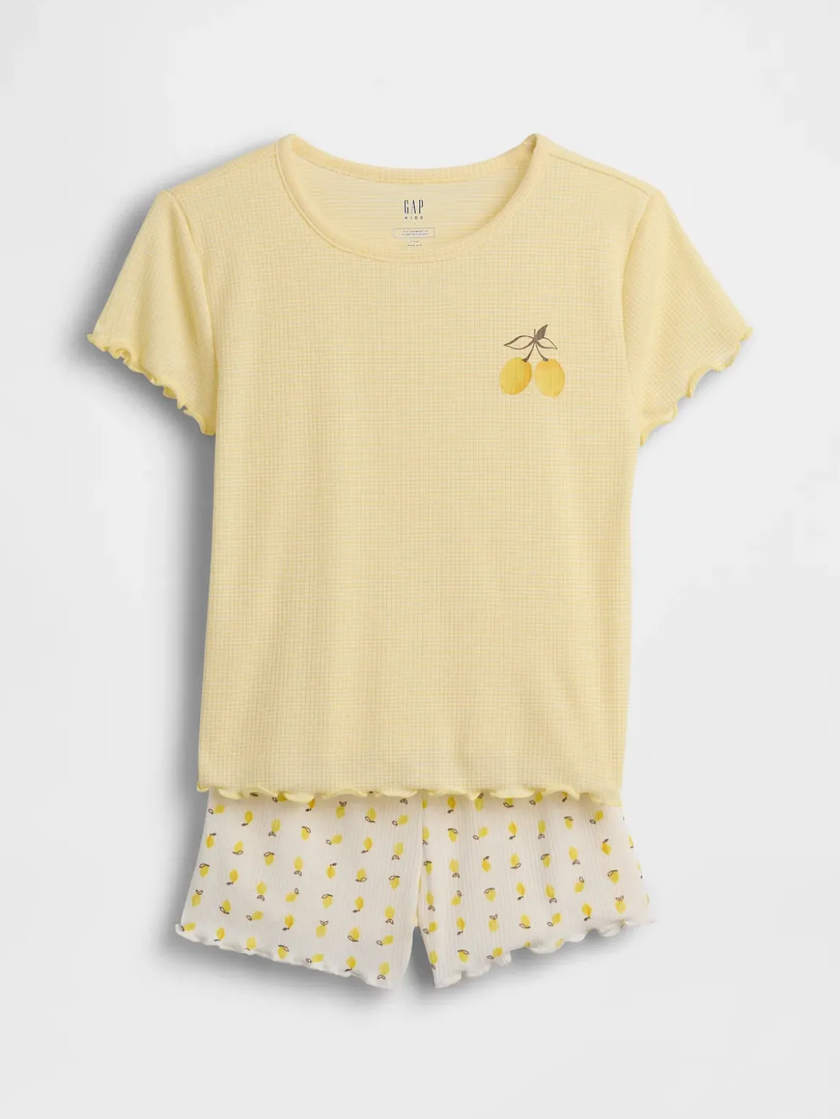 Kids Recycled Rib PJ Short Set