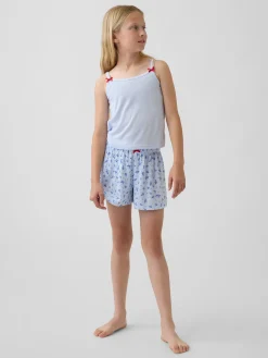 Kids Recycled Rib PJ Shorts