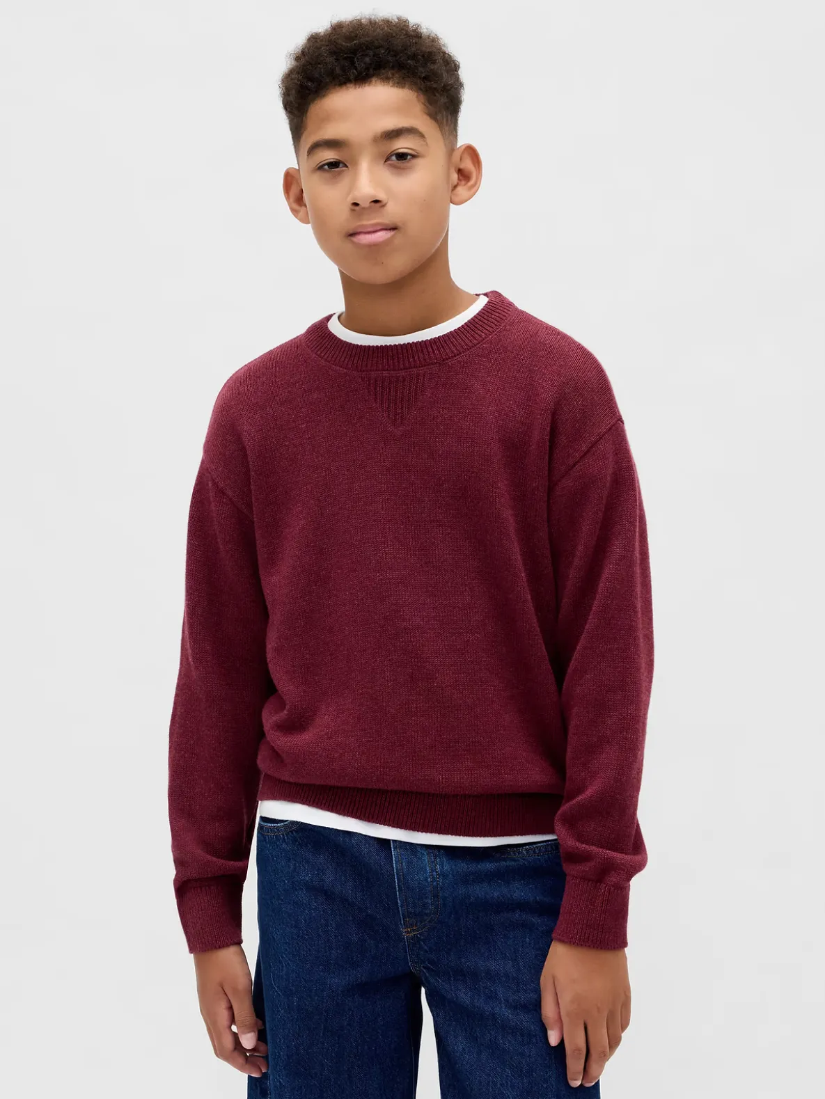 Kids Relaxed Crewneck Sweater