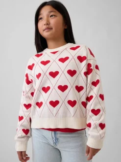 Kids Relaxed Graphic Crewneck Sweater