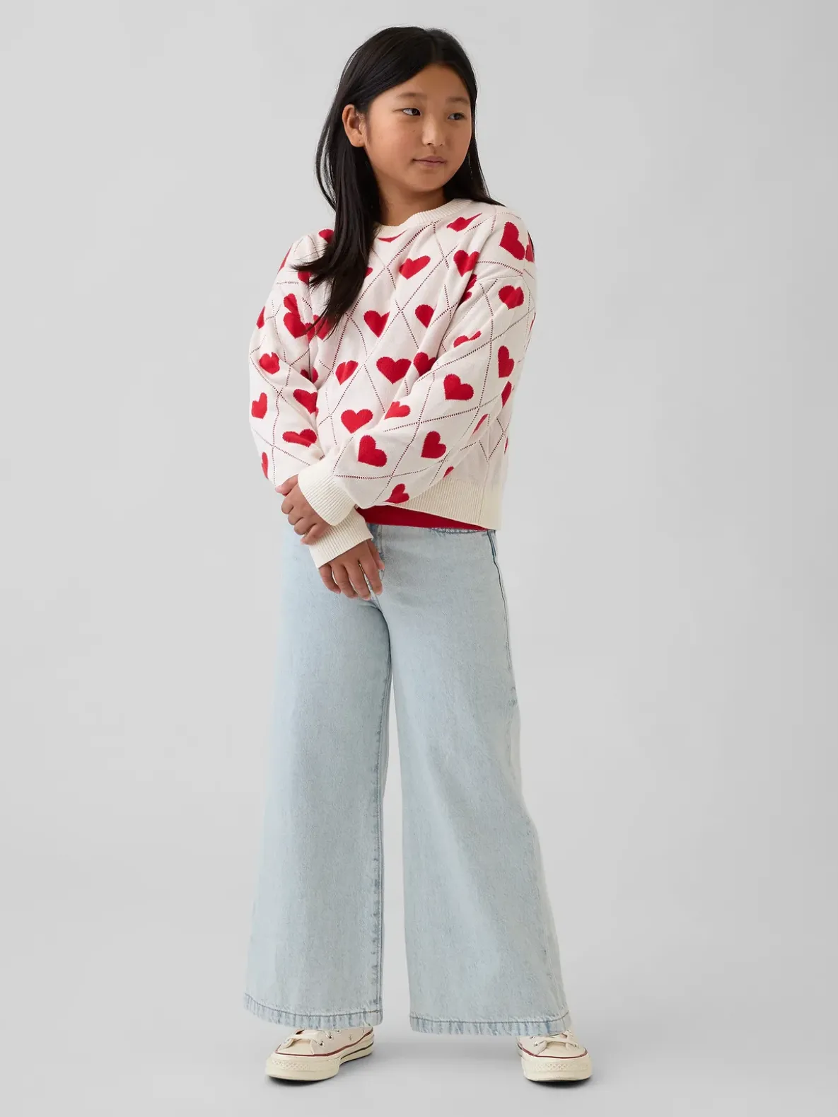 Kids Relaxed Graphic Crewneck Sweater