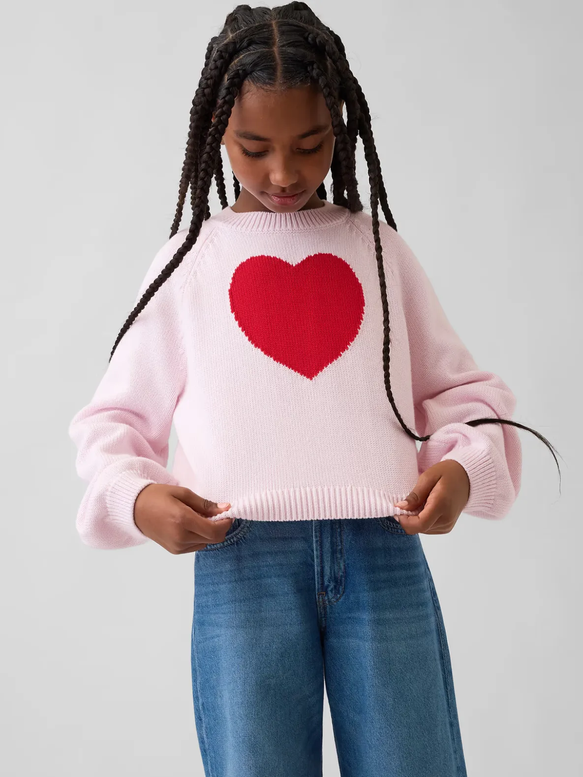 Kids Relaxed Graphic Crewneck Sweater