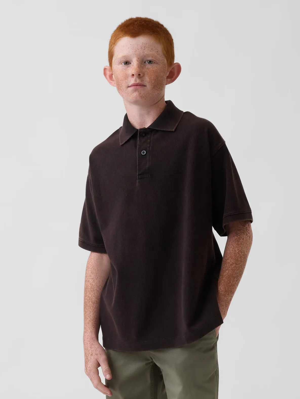 Kids Relaxed Pique Polo Shirt