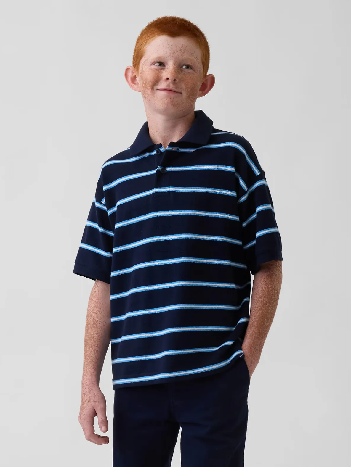 Kids Relaxed Pique Polo Shirt