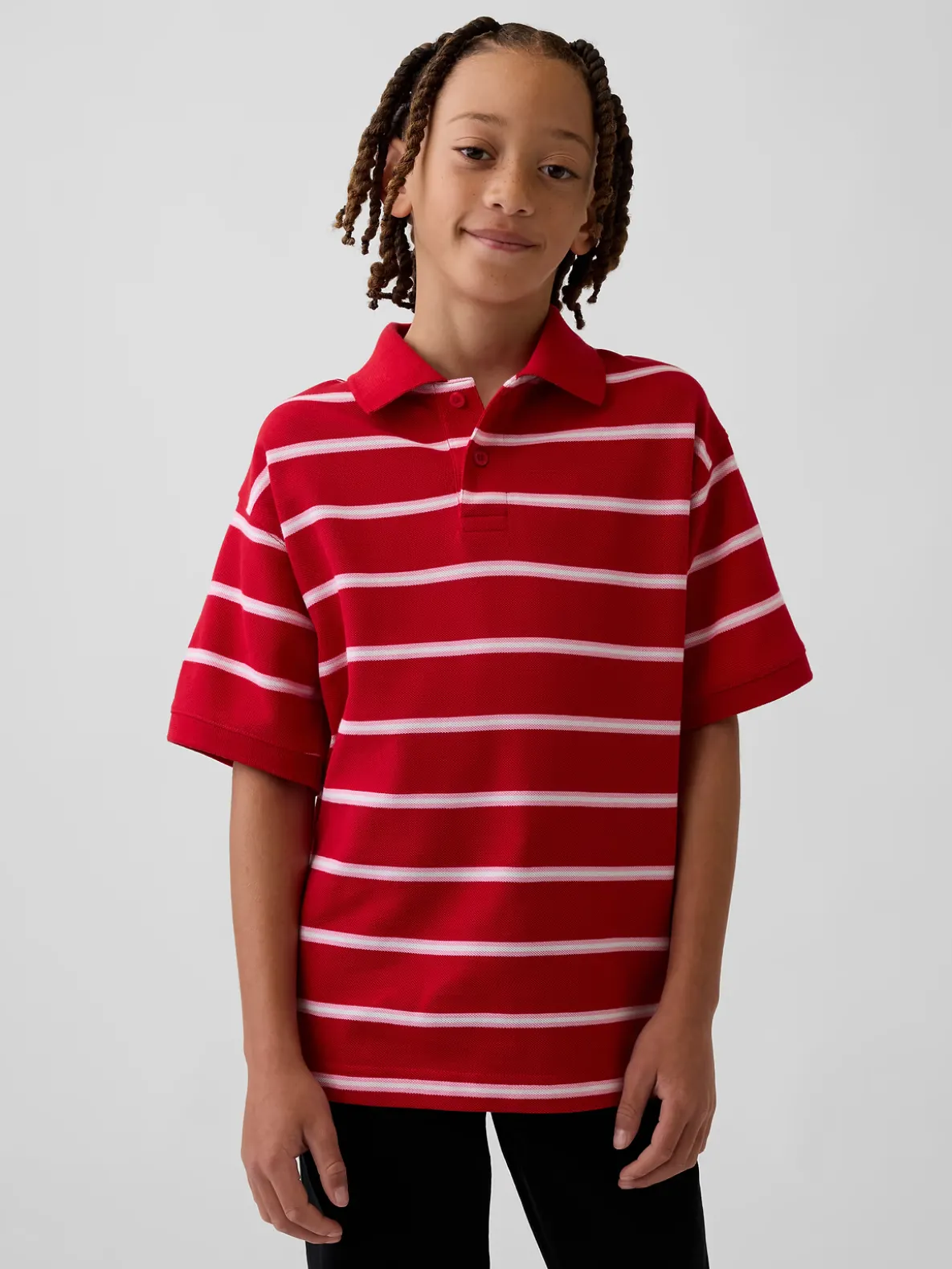 Kids Relaxed Pique Polo Shirt