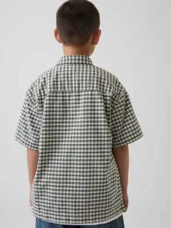 Kids Relaxed Plaid Oxford Shirt