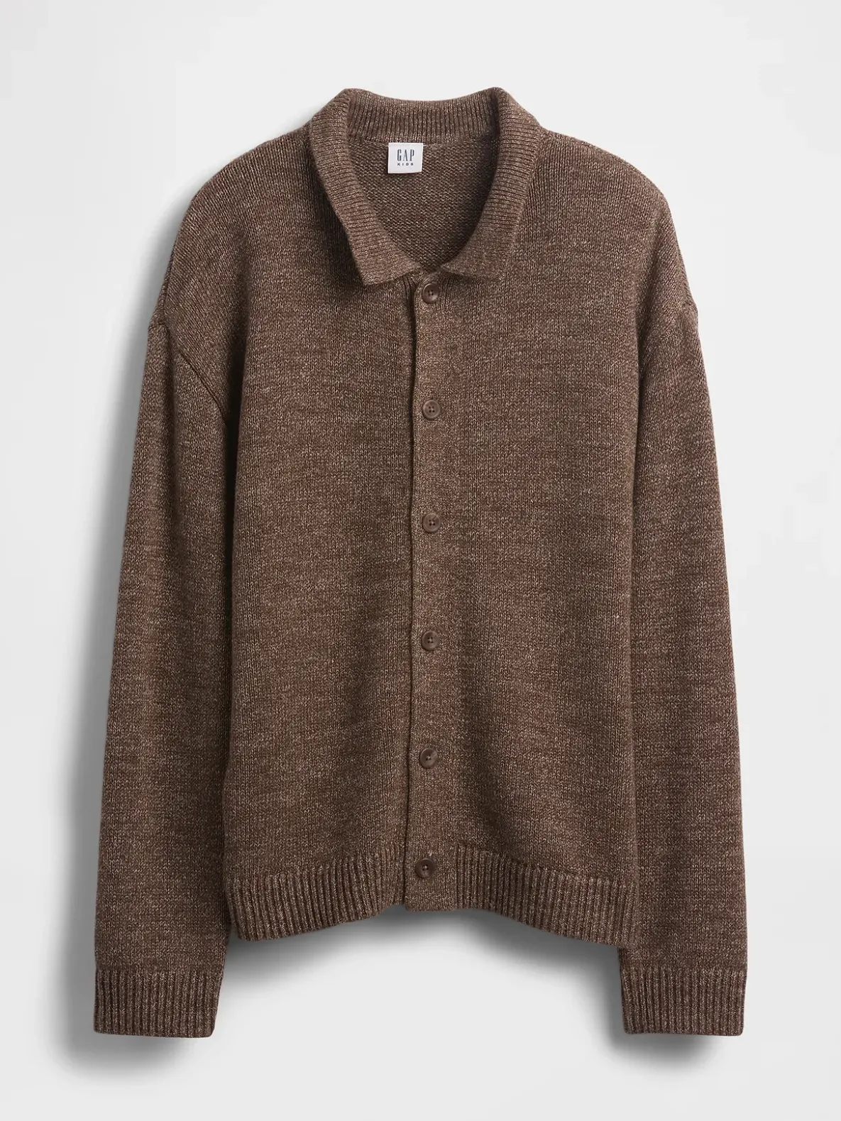 Kids Relaxed Polo Cardigan Sweater
