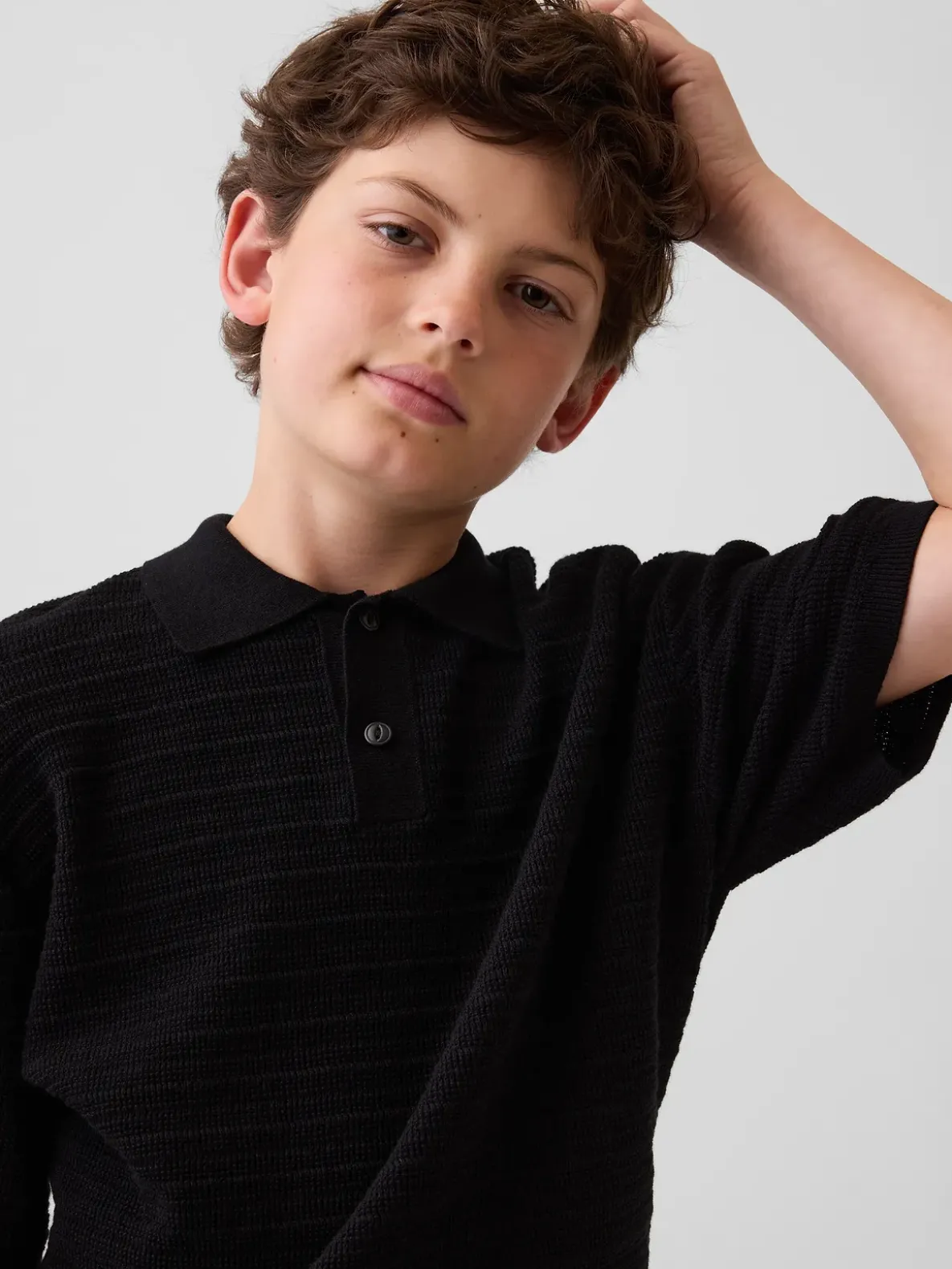 Kids Relaxed Polo Sweater Shirt