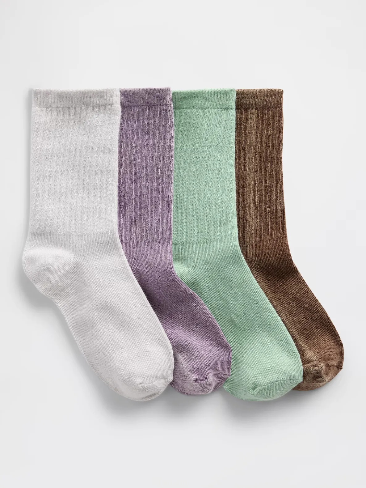 Kids Rib Crew Socks (4-Pack)