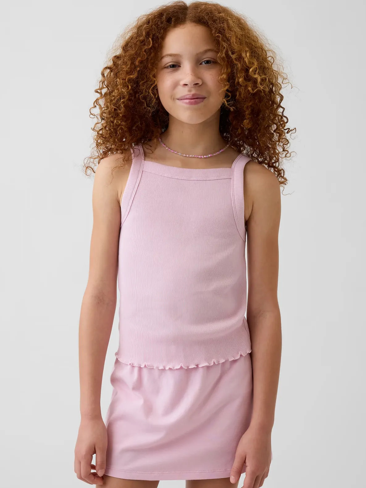 Kids Rib Square-Neck Tank Top
