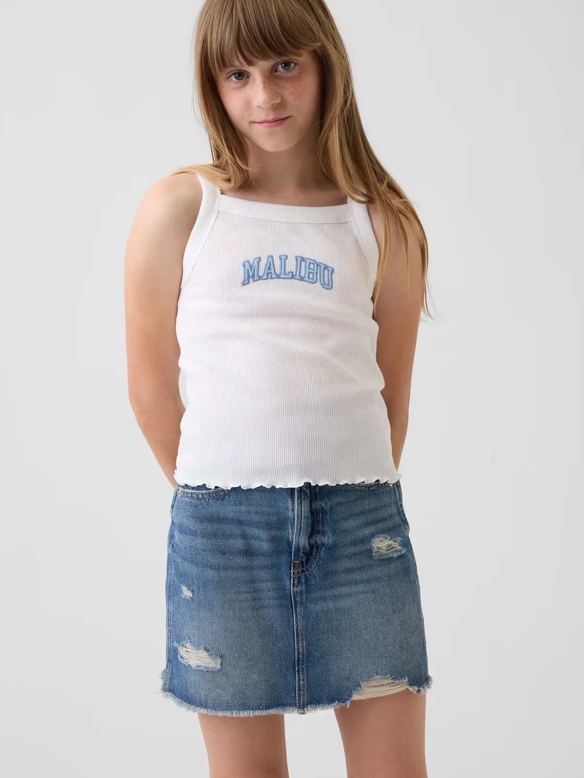 Kids Rib Square-Neck Tank Top