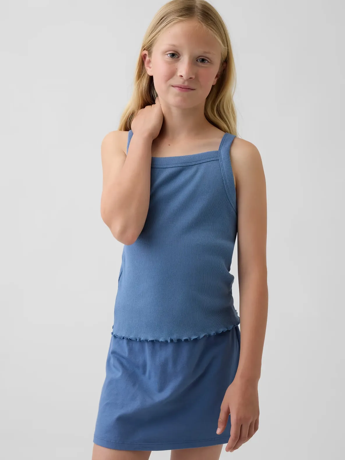 Kids Rib Square-Neck Tank Top